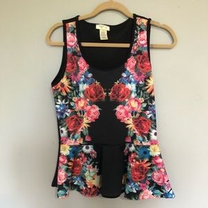 Peplum floral print